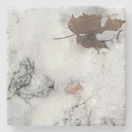 Winter-Erinnerungens-MarmorsteinUntersetzer Steinuntersetzer (Vorderseite)