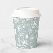 Winter Erstgeburtstag Papier Cups Schneeflocken Ei Pappbecher (Links)
