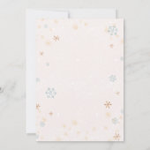 Winter Es ist ein Baby-Dusche Sprinkle Green Gold Einladung (Rückseite)