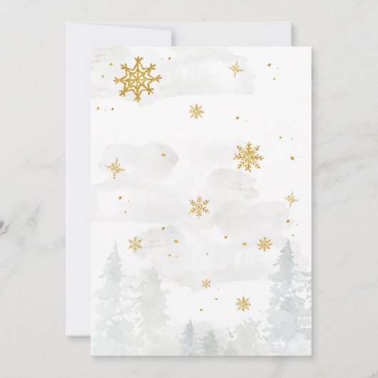 Winter Es ist kalt draußen Babydusche Einladung (Rückseite)