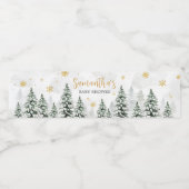 Winter Es ist kalt draußen Babydusche Wasserflaschenetikett (Einzelnes Label)