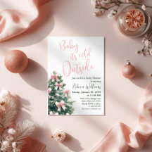 Winter Es ist kalt draußen Rosa Schleife Baby Show