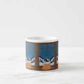 Winter Espresso Mug - Snow Globe Scene Espressotasse (Vorderseite)