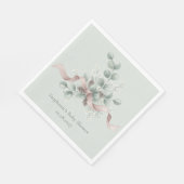 Winter Eucalyptus Baby Shower Napkins Serviette (Ecke)