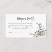 Winter Eucalyptus Diaper Raffle Tickets Begleitkarte (Vorderseite)
