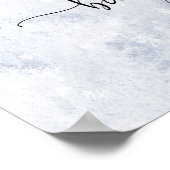 Winter Eukalyptus Blue Baby Dusche Poster (Ecke)