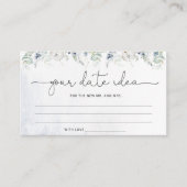 Winter Eukalyptus Datum Ideen. Datum jar Begleitkarte (Vorderseite)