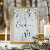 Winter Eukalyptus elegante Karten und Geschenke Poster