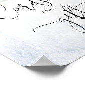 Winter Eukalyptus elegante Karten und Geschenke Poster (Ecke)