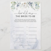 Winter Eukalyptus Wie alt war die Braut, um Spiel (Vorderseite)