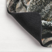 Winter-Eule Mousepad (Ecke)