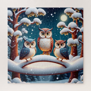 Winter-Eule-Puzzle Puzzle