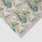 Winter-Eule Weihnachten - Wald Tissue-Papier Seidenpapier (Detail)