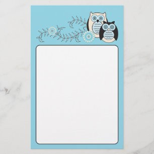 Winter-Eulen-Briefpapier Briefpapier