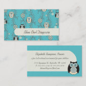 Winter-Eulen-Kindertagesstätten-Visitenkarten Visitenkarte (Vorne/Hinten)