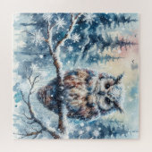 Winter-Eulen-Rätsel Puzzle (Horizontal)