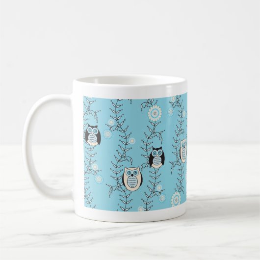 Winter-Eulen-Tasse Kaffeetasse (Links)