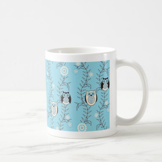Winter-Eulen-Tasse Kaffeetasse (Rechts)