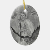 Winter-Eulen-Winter-Dame Ornament (Hinten)