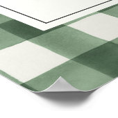 Winter Evergreen and Plaid Baby Shower Welcome Poster (Ecke)