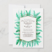 Winter Evergreen art Streaming Hochzeit Einladung (Vorderseite)