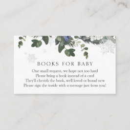 Winter Evergreen Blue Books für Baby Insert Card