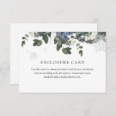 Winter Evergreen Blue Enclosure Card Begleitkarte (Vorne/Hinten)