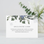 Winter Evergreen Blue Enclosure Card Begleitkarte (Stehend Vorderseite)