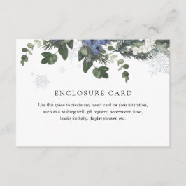 Winter Evergreen Blue Enclosure Card Begleitkarte