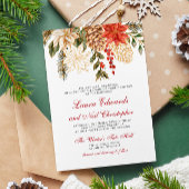 Winter Evergreen Blume Hochzeit Einladung