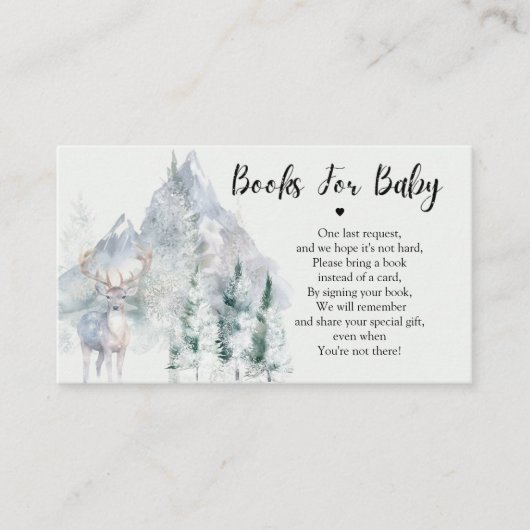 Winter Evergreen Books For Baby Enclosure Card Begleitkarte (Vorderseite)