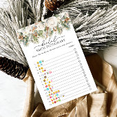 Winter Evergreen Bridal Emoji Pictionary Game