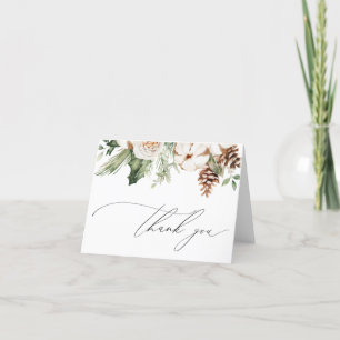 Winter Evergreen Danke Note Card