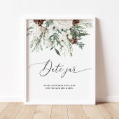 Winter Evergreen Date jar Bridgame Poster