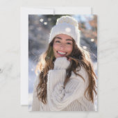 Winter Evergreen Foto Brautparty Einladung (Rückseite)