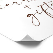 Winter Evergreen Holiday Cards and Gifts unterzeic Poster (Ecke)