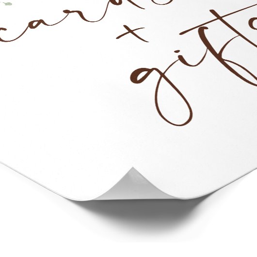 Winter Evergreen Holiday Cards and Gifts unterzeic Poster (Ecke)