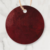 Winter Evergreen Oh Baby Dusche Geschenkanhänger (Rückseite)