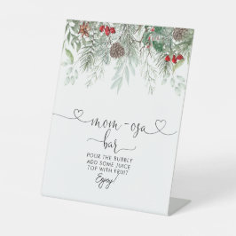 Winter Evergreen Pine Baby Dusche Mama-osa Bar Sockelschild