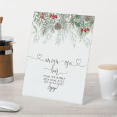 Winter Evergreen Pine Baby Dusche Mama-osa Bar Sockelschild (In SItu)