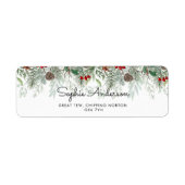 Winter Evergreen Pine Baby Showadresse (Vorne)