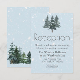 Winter Evergreen Pine Tree Empfang Card Einladung