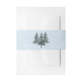 Winter Evergreen Pine Trees Wedding Einladungsbanderole (Vorderseite Beispiel)