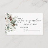 Winter Evergreen raten Sie, wie viele Bonbons Sie  Begleitkarte (Vorderseite)