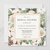 Winter Evergreen und Pine Bridal Dusche Einladung (Vorderseite)