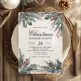 Winter Evergreen Urlaub Einladung