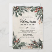 Winter Evergreen Urlaub Einladung (Vorderseite)