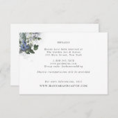 Winter Evergreen Wedding Details Card Einladung (Vorne/Hinten)