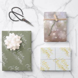 Winter Evergreen Weihnachten Geschenkpapier Set
