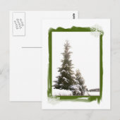 Winter Evergreens-DIY Postkarte (Vorne/Hinten)